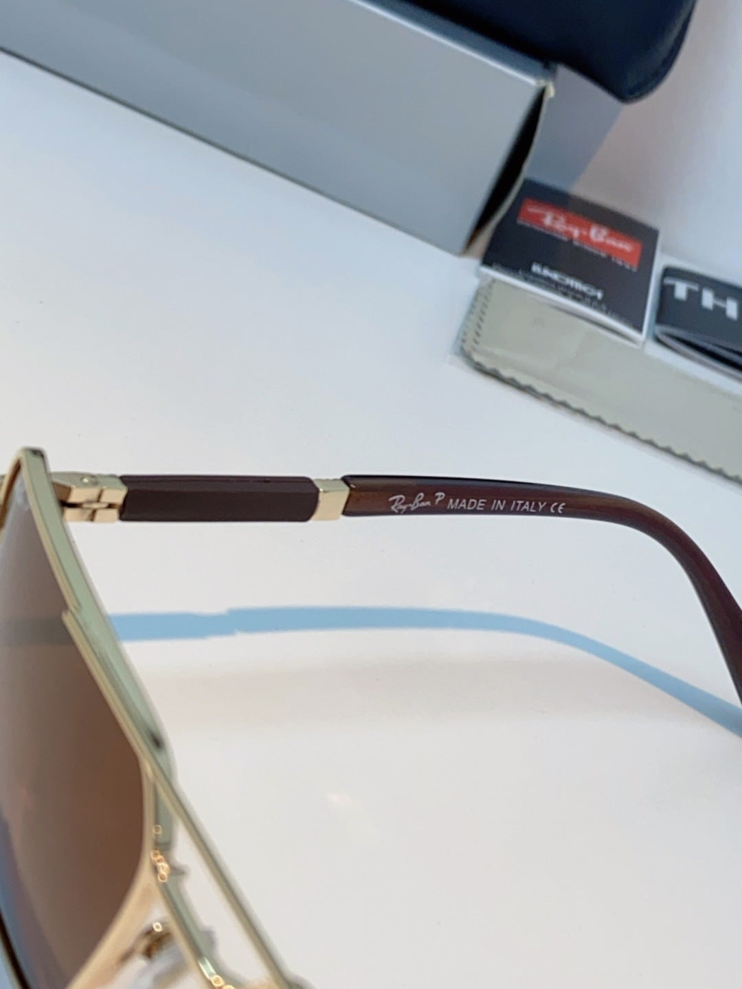 Ray-Ban RB58477 Polarized Oversized Brown Lens Sunglasses for Men & Women - detail image 8