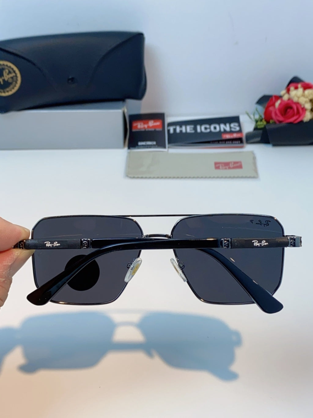 Ray-Ban RB58477 Polarized Oversized Black Lens Sunglasses for Men & W - 433131 - detail image 5