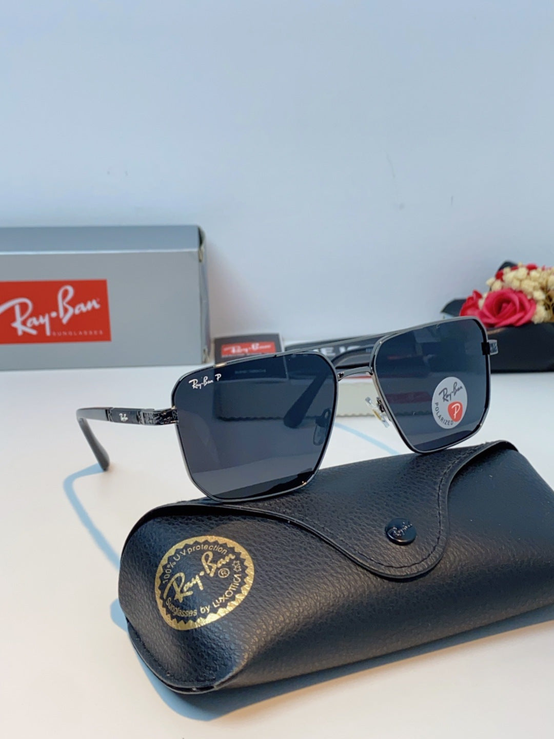 Ray-Ban RB58477 Polarized Oversized Black Lens Sunglasses for Men & W - 433131 - detail image 10