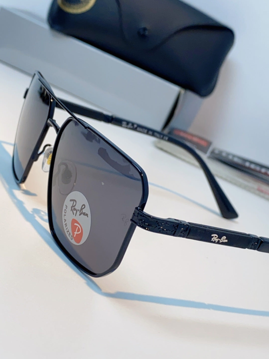 Ray-Ban RB58477 Polarized Oversized Black Lens Sunglasses for Men & Women - detail image 7