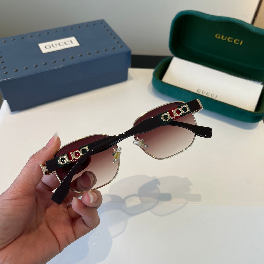 Gucci Oversized Silver Lens Sunglasses for Women - 398305 - detail image 7