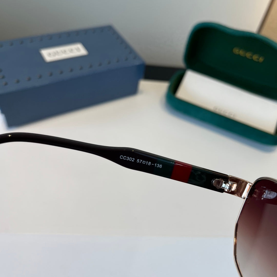 Gucci Oversized Silver Lens Sunglasses for Women - 398305 - detail image 5