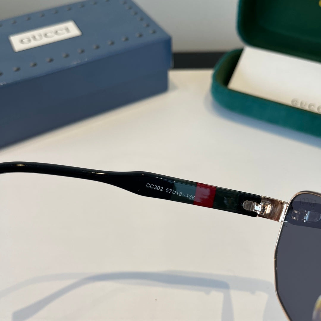 Gucci Oversized Silver Lens Sunglasses for Women - 997578 - detail image 5