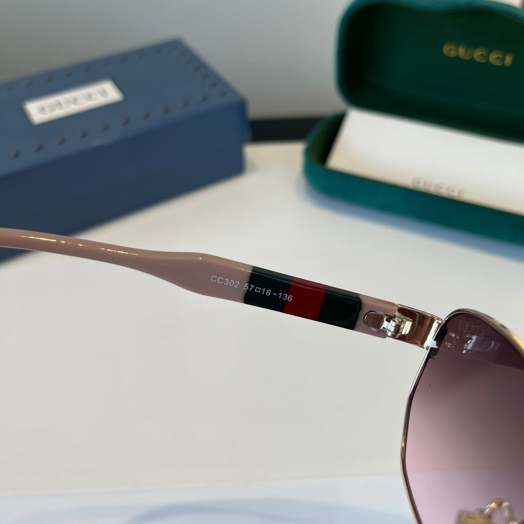 Gucci Oversized Silver Lens Sunglasses for Women - 398307 - detail image 6