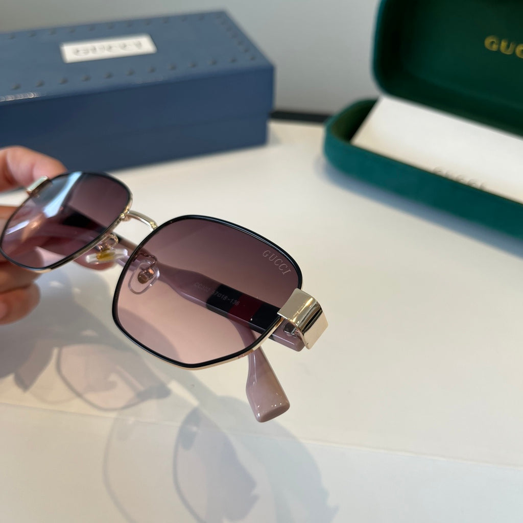Gucci Oversized Silver Lens Sunglasses for Women - 398307 - detail image 9
