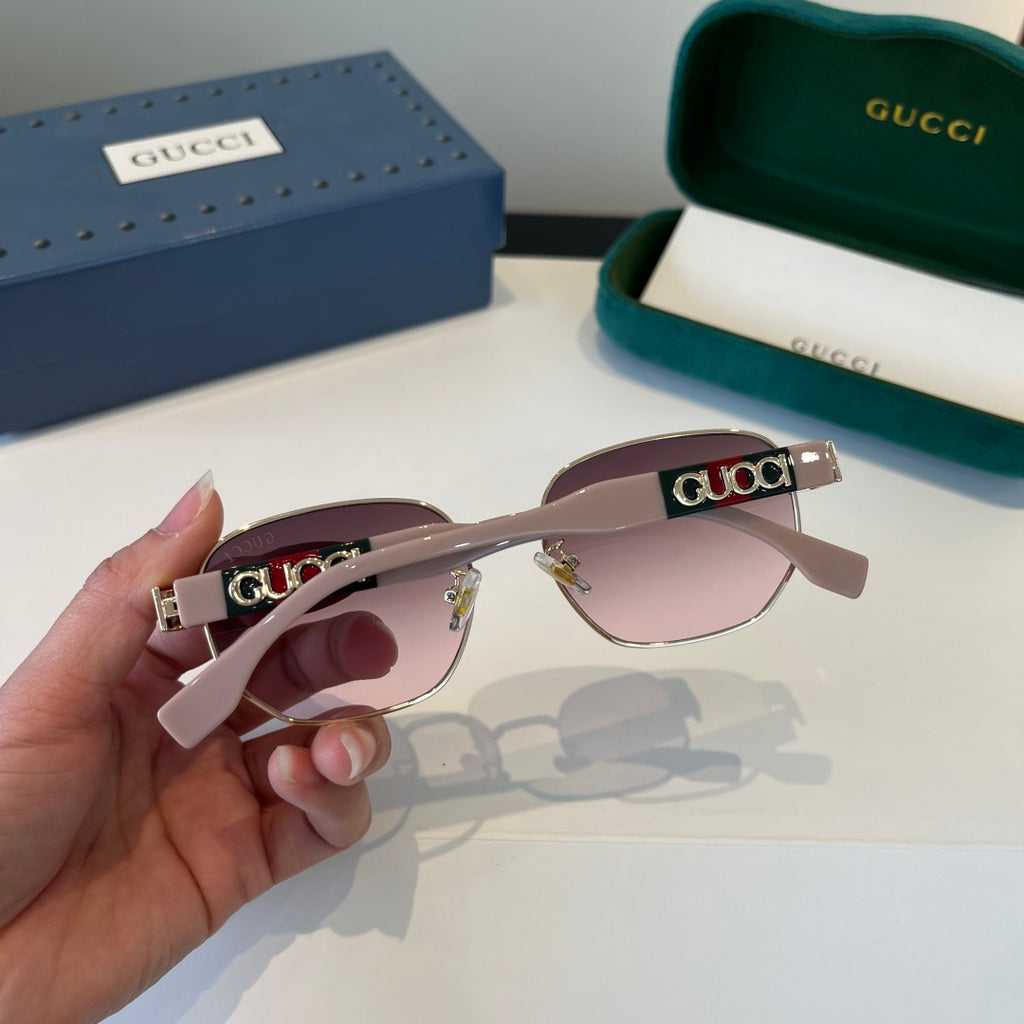 Gucci Oversized Silver Lens Sunglasses for Women - 398307 - detail image 8