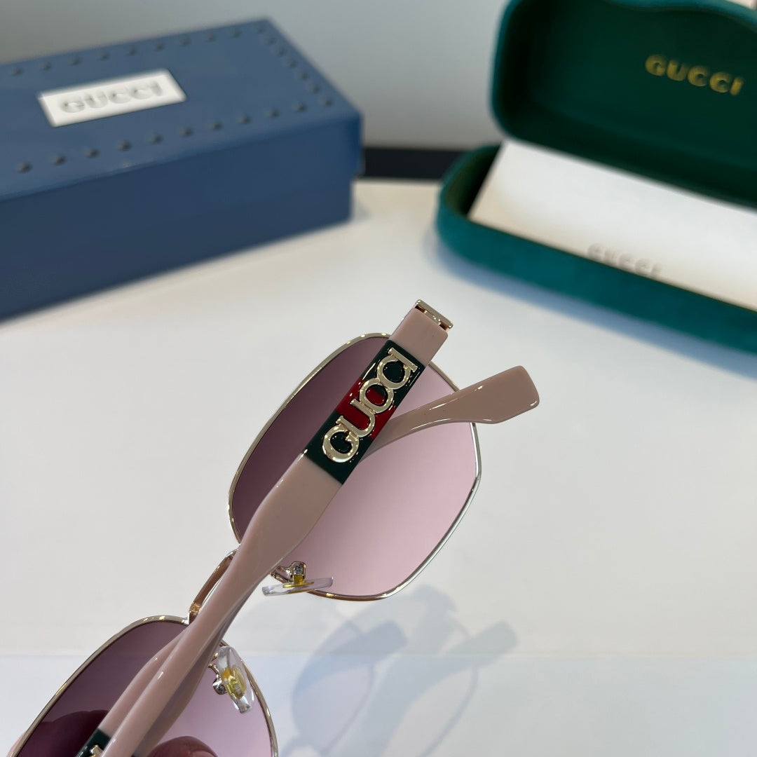 Gucci Oversized Silver Lens Sunglasses for Women - 398307 - detail image 7
