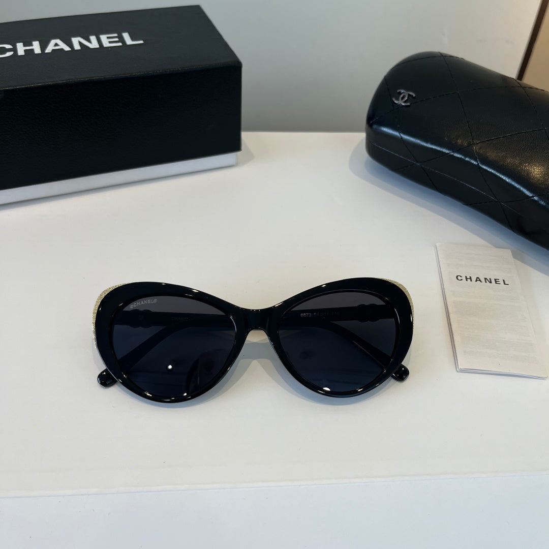 Chanel Cat-Eye Black Lens Sunglasses for Men & Women - 997757 - detail image 9