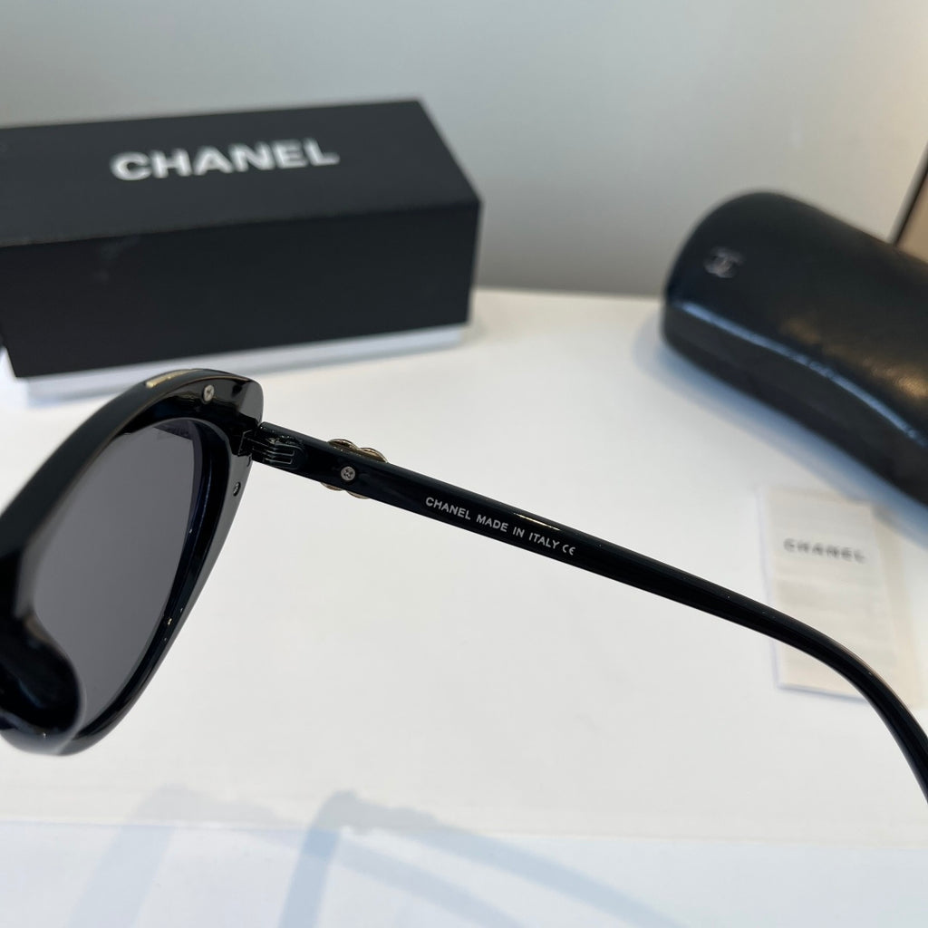 Chanel Cat-Eye Black Lens Sunglasses for Men & Women - 866990 - detail image 5