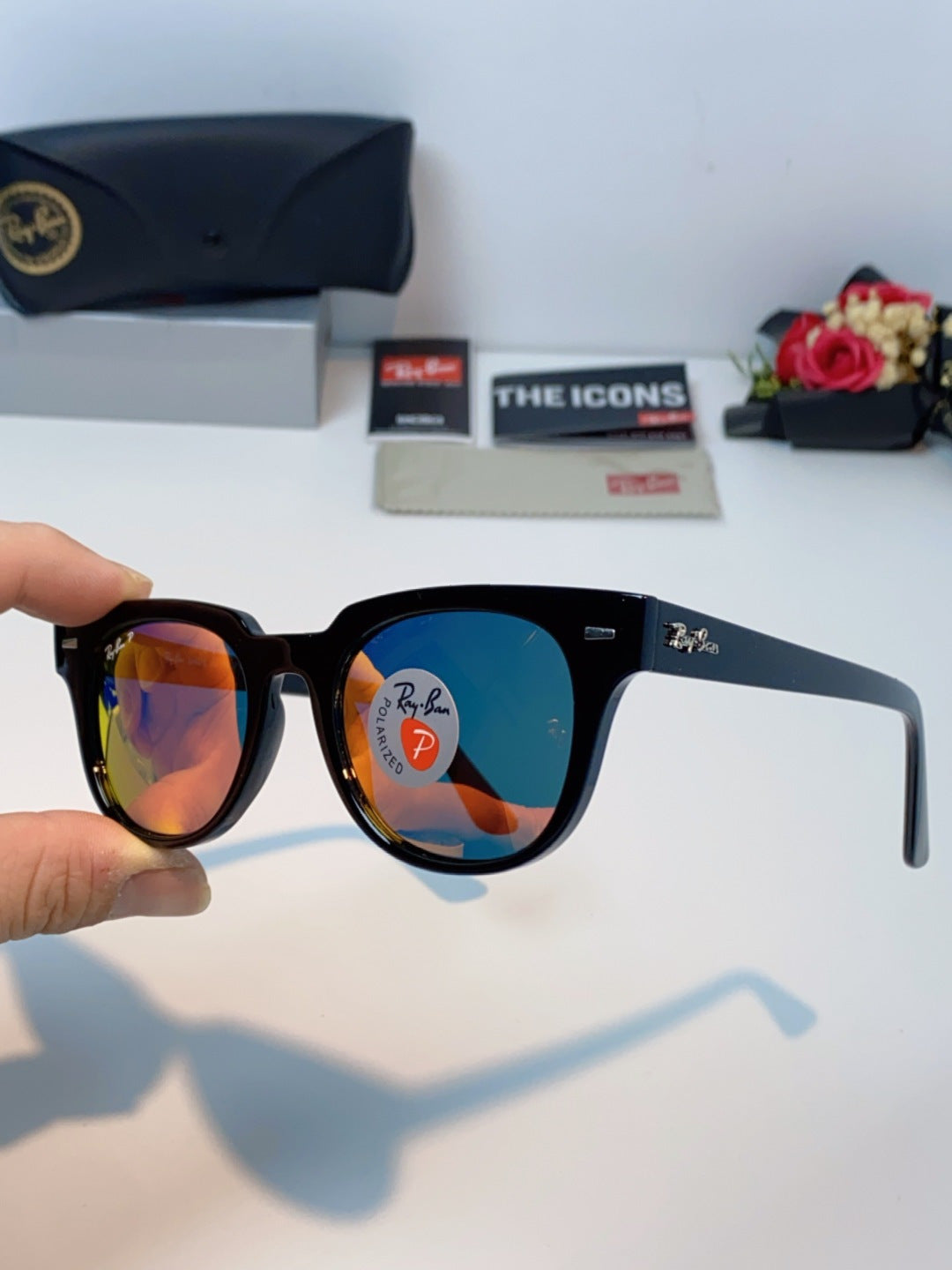Ray-Ban RB2168P Polarized Square Brown Lens Sunglasses for Men & Wome - 867277 - detail image 6