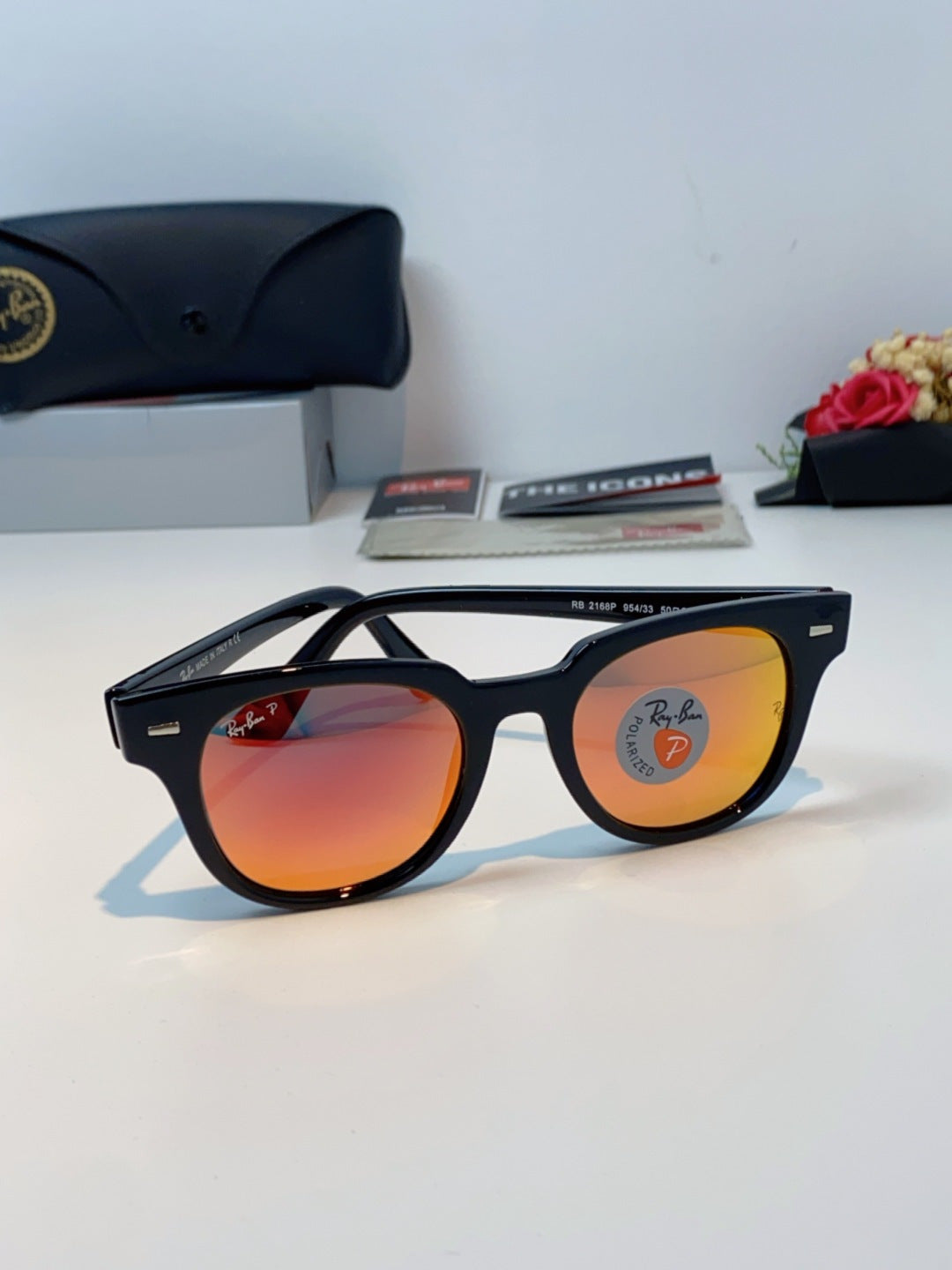 Ray-Ban RB2168P Polarized Square Brown Lens Sunglasses for Men & Wome - 867277 - detail image 2