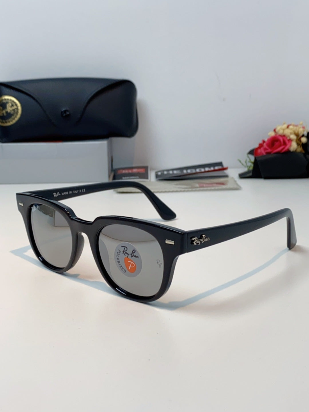 Ray-Ban RB2168P Polarized Square Gray Lens Sunglasses for Men & Women