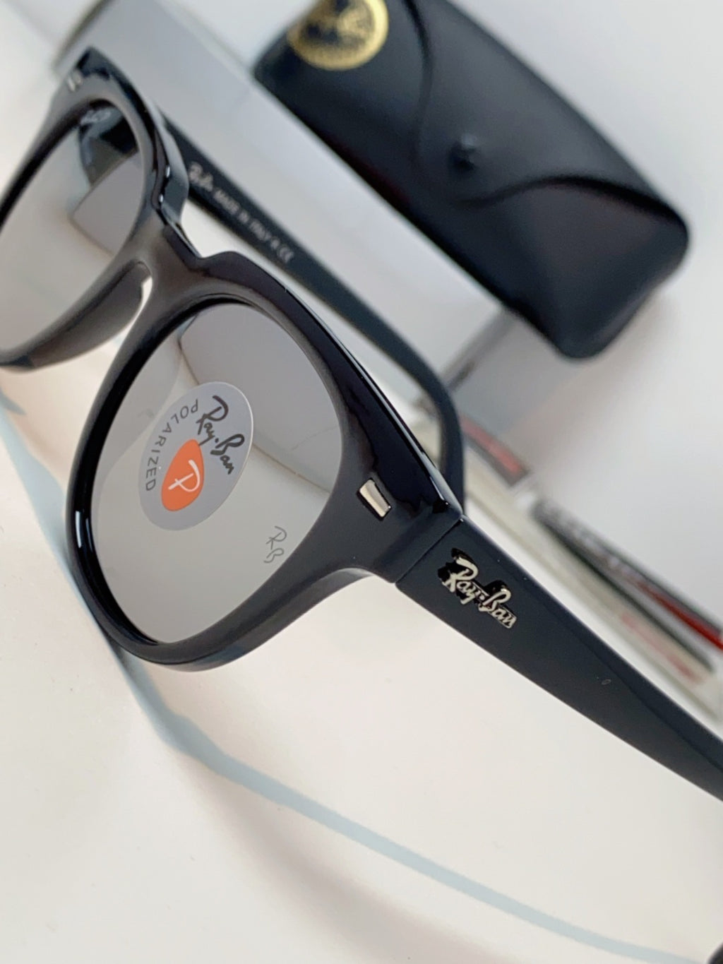 Ray-Ban RB2168P Polarized Square Gray Lens Sunglasses for Men & Women - detail image 7