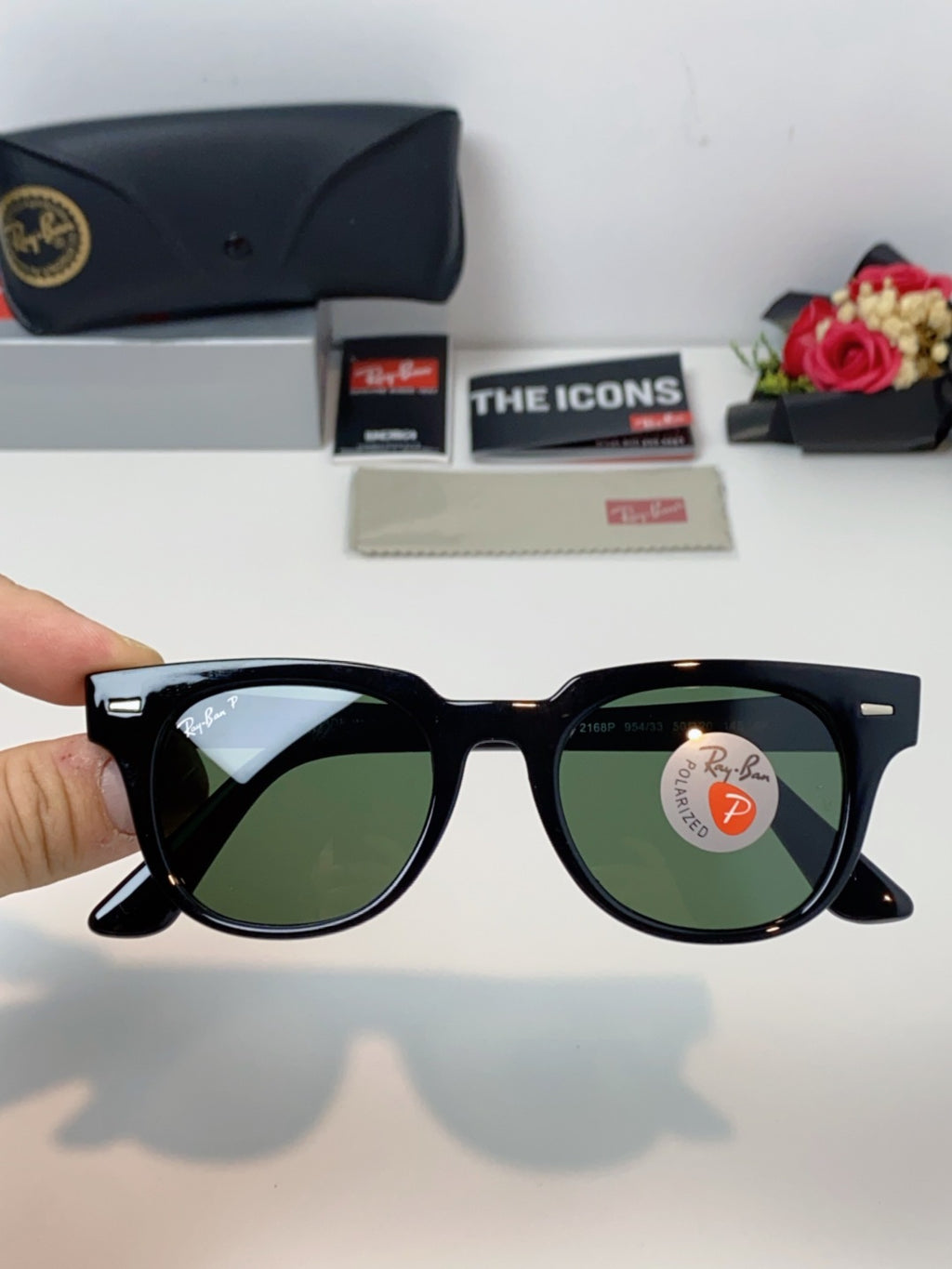 Ray-Ban RB2168P Polarized Square Black Lens Sunglasses for Men & Wome - 867280 - detail image 4