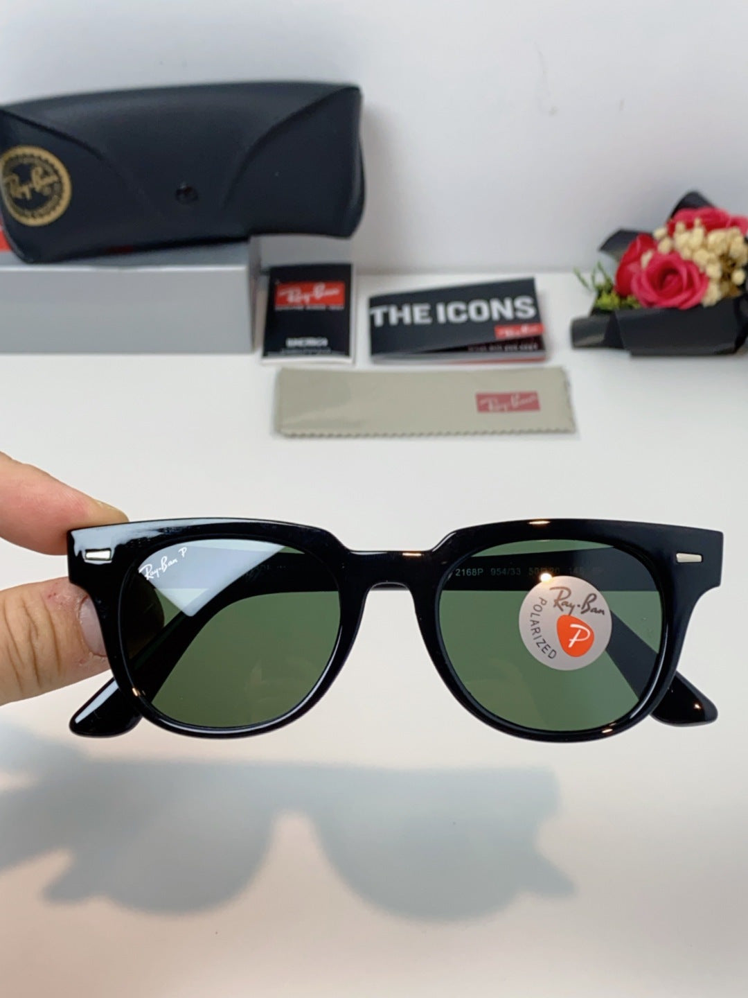 Ray-Ban RB2168P Polarized Square Black Lens Sunglasses for Men & Wome - 867280 - detail image 4