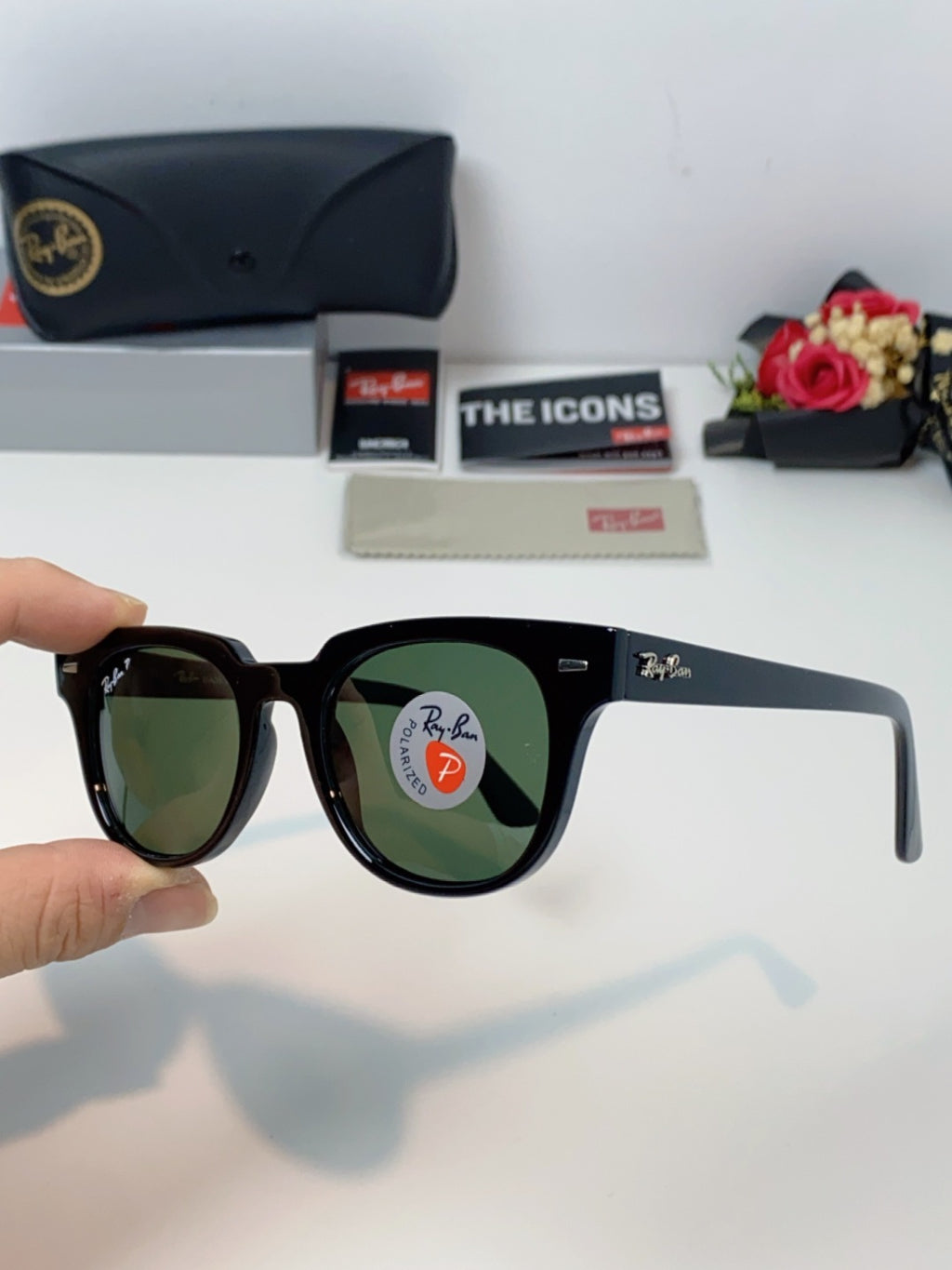 Ray-Ban RB2168P Polarized Square Black Lens Sunglasses for Men & Wome - 867280 - detail image 6