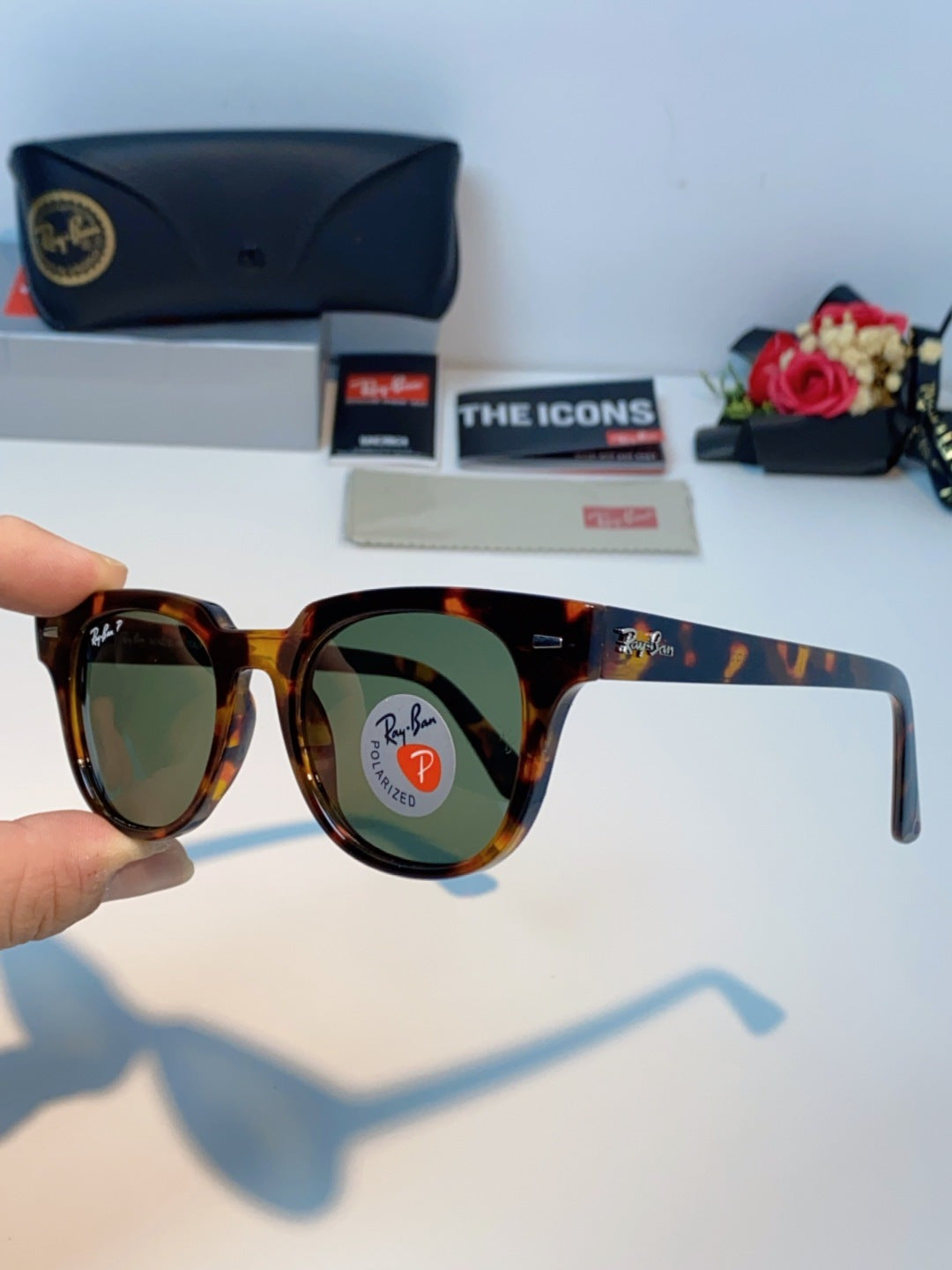 Ray-Ban RB2168P Polarized Square Black Lens Sunglasses for Men & Wome - 867281 - detail image 6