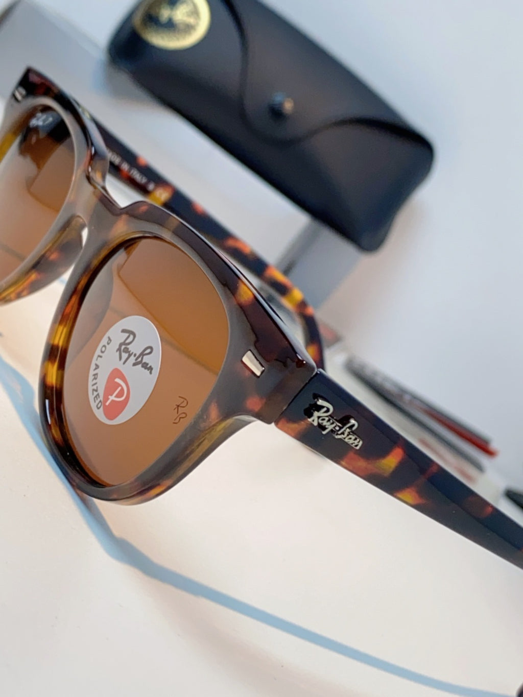 Ray-Ban RB2168P Polarized Square Brown Lens Sunglasses for Men & Women - detail image 7