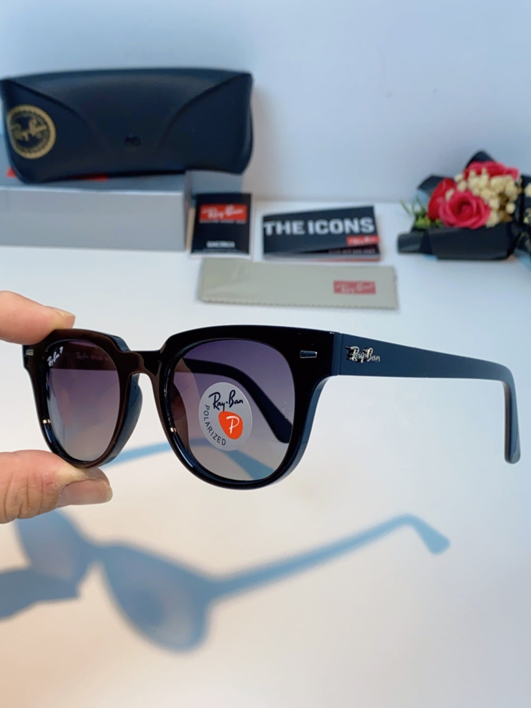 Ray-Ban RB2168P Polarized Square Black Lens Sunglasses for Men & Wome - 867283 - detail image 6