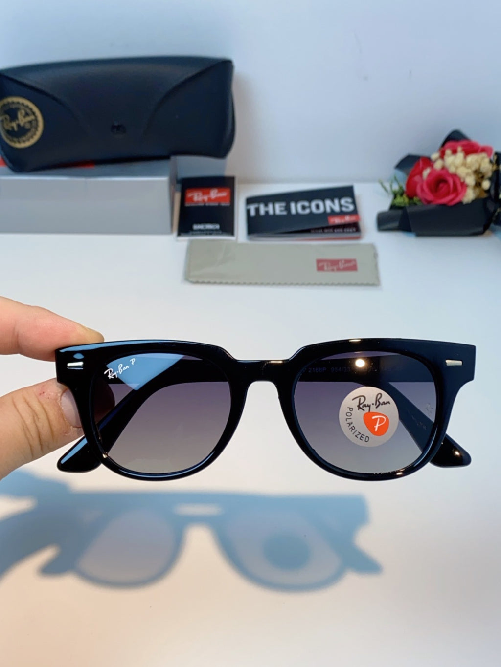 Ray-Ban RB2168P Polarized Square Black Lens Sunglasses for Men & Wome - 867283 - detail image 4