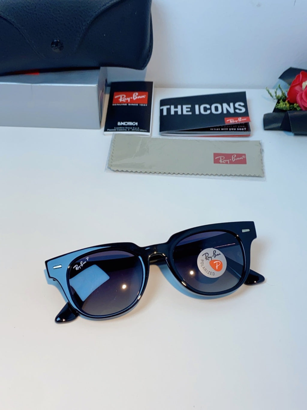 Ray-Ban RB2168P Polarized Square Black Lens Sunglasses for Men & Wome - 867283 - detail image 9