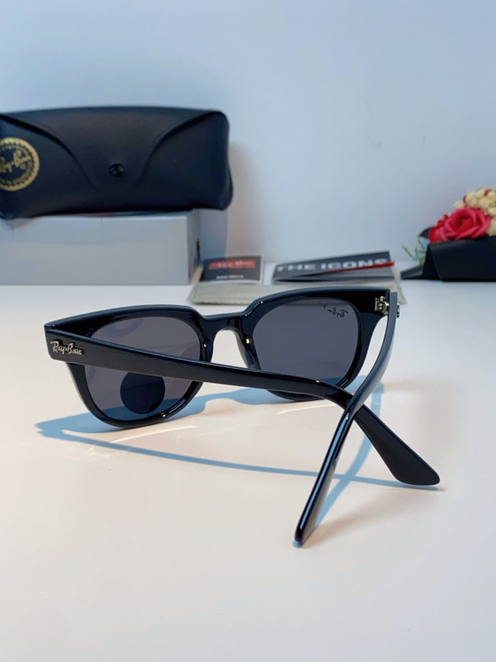 Ray-Ban RB2168P Polarized Square Black Lens Sunglasses for Men & Women - detail image 3