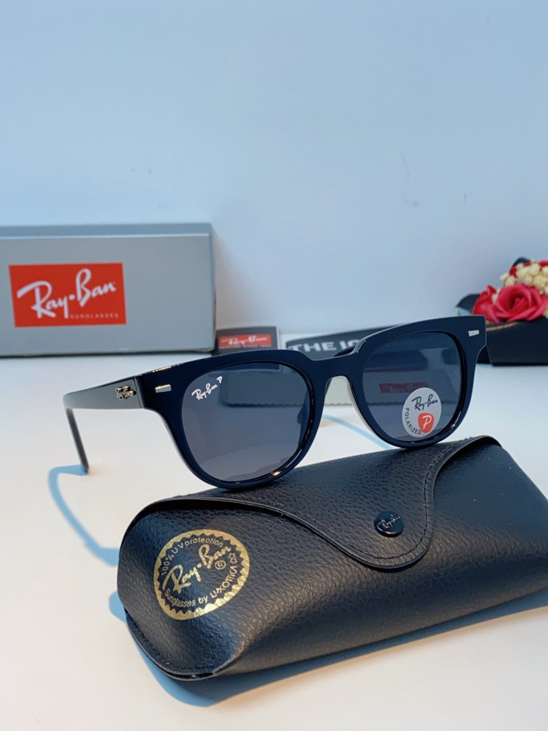 Ray-Ban RB2168P Polarized Square Black Lens Sunglasses for Men & Women - detail image 10