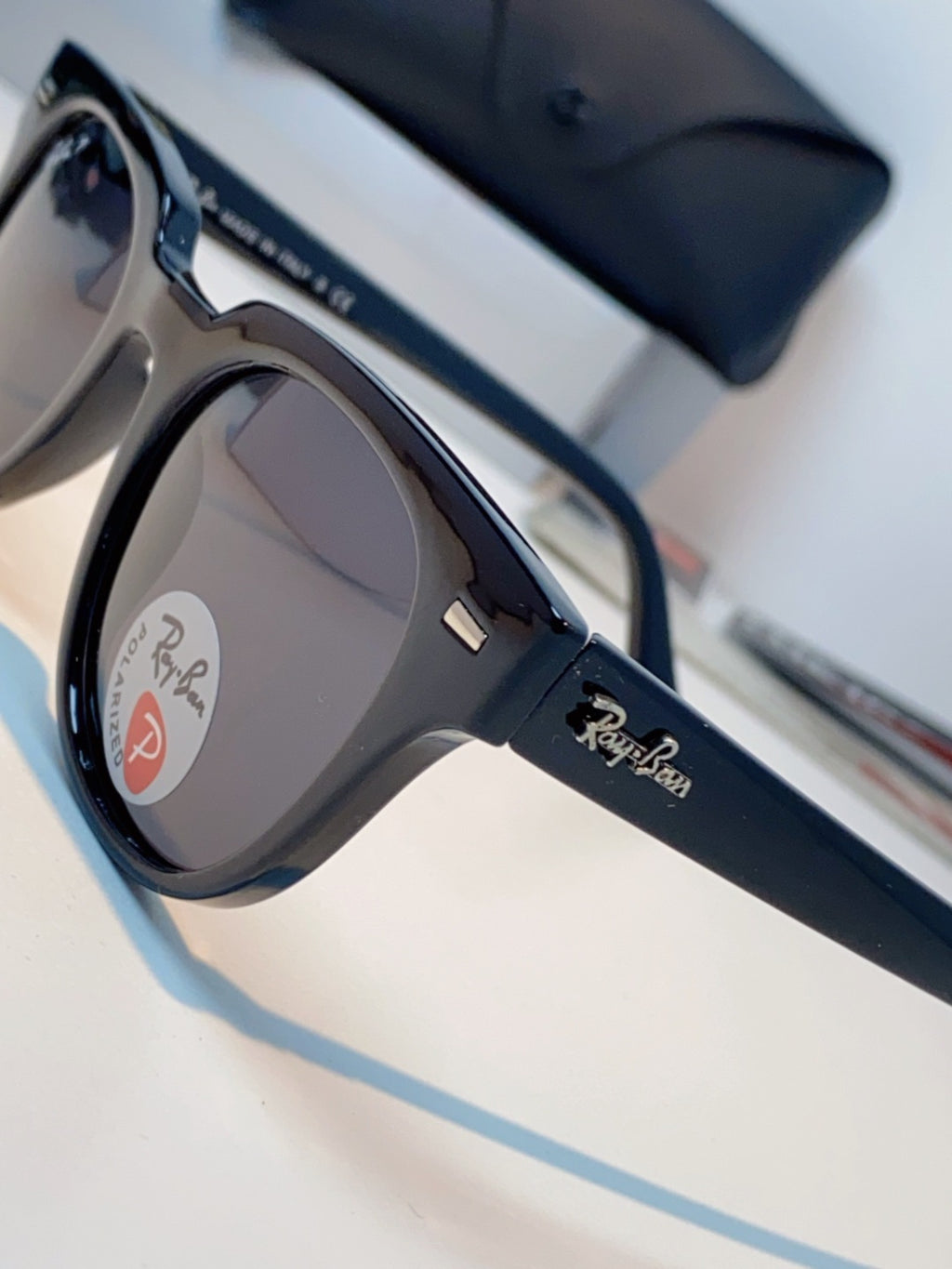 Ray-Ban RB2168P Polarized Square Black Lens Sunglasses for Men & Women - detail image 7