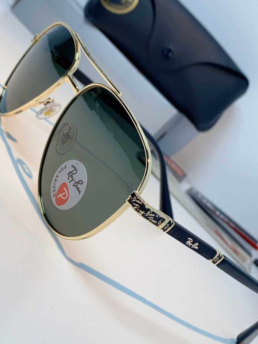 Ray-Ban RB58517 Polarized Aviator Black Lens Sunglasses for Men & Wom - 450049 - detail image 7