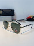 Ray-Ban RB58517 Polarized Aviator Black Lens Sunglasses for Men & Wom - 450049
