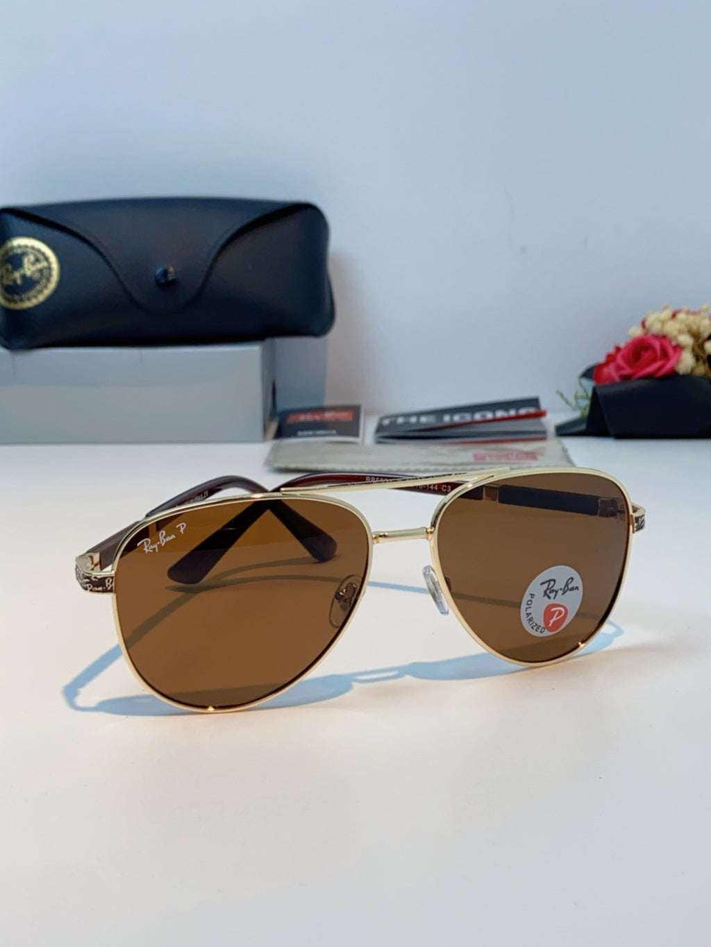 Ray-Ban RB58517 Polarized Aviator Brown Lens Sunglasses for Men & Wom - 358980 - detail image 2