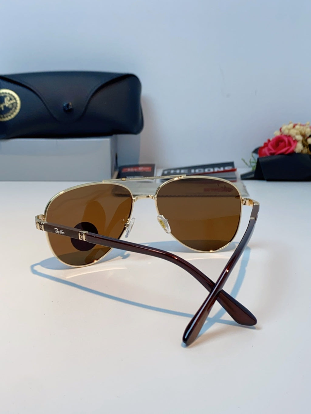 Ray-Ban RB58517 Polarized Aviator Brown Lens Sunglasses for Men & Wom - 358980 - detail image 3
