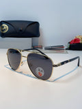 Ray-Ban RB58517 Polarized Aviator Black Lens Sunglasses for Men & Wom - 358981
