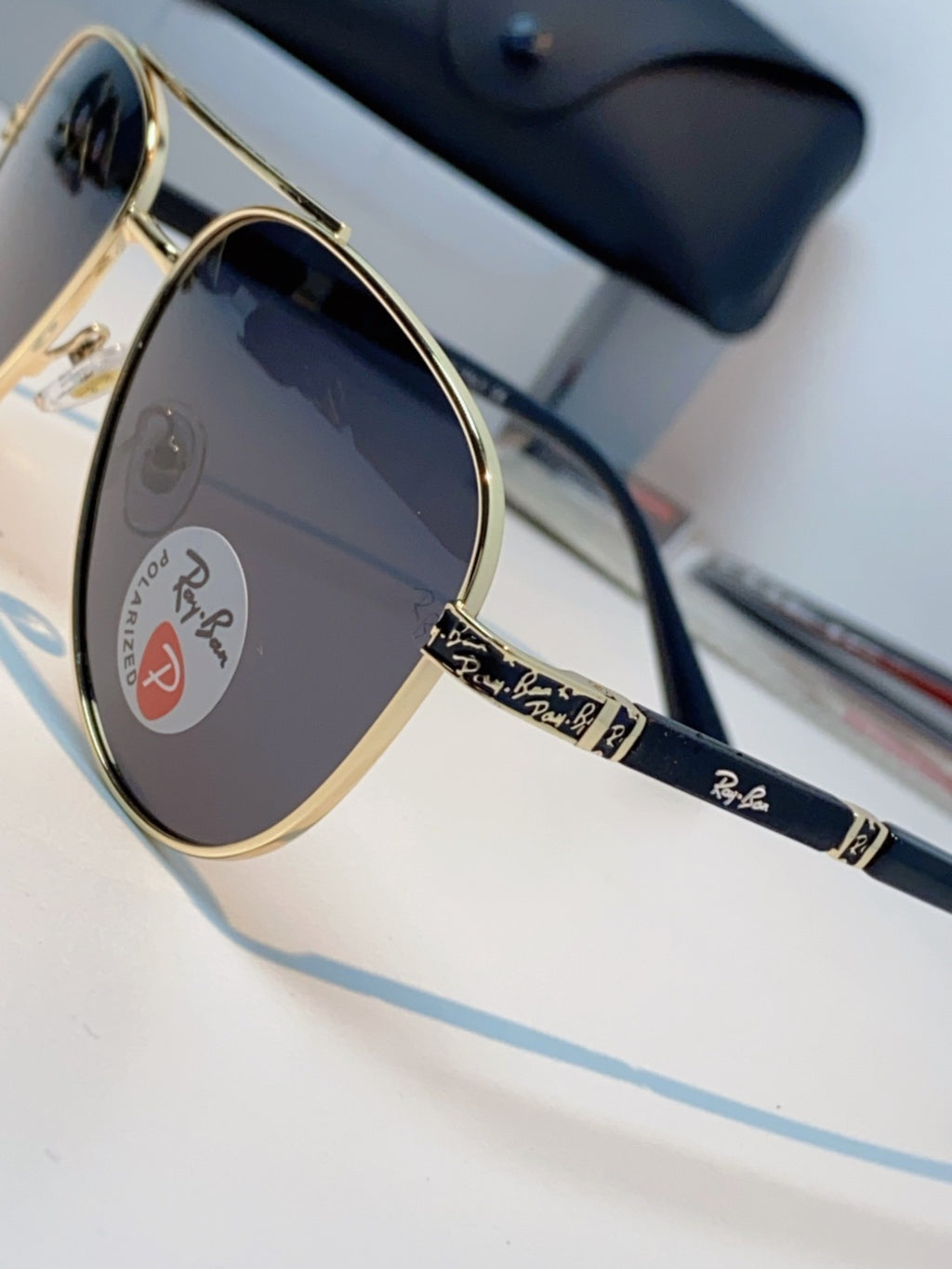 Ray-Ban RB58517 Polarized Aviator Black Lens Sunglasses for Men & Wom - 358981 - detail image 7