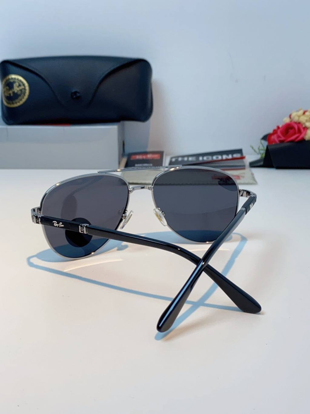 Ray-Ban RB58517 Polarized Aviator Black Lens Sunglasses for Men & Wom - 358982 - detail image 3