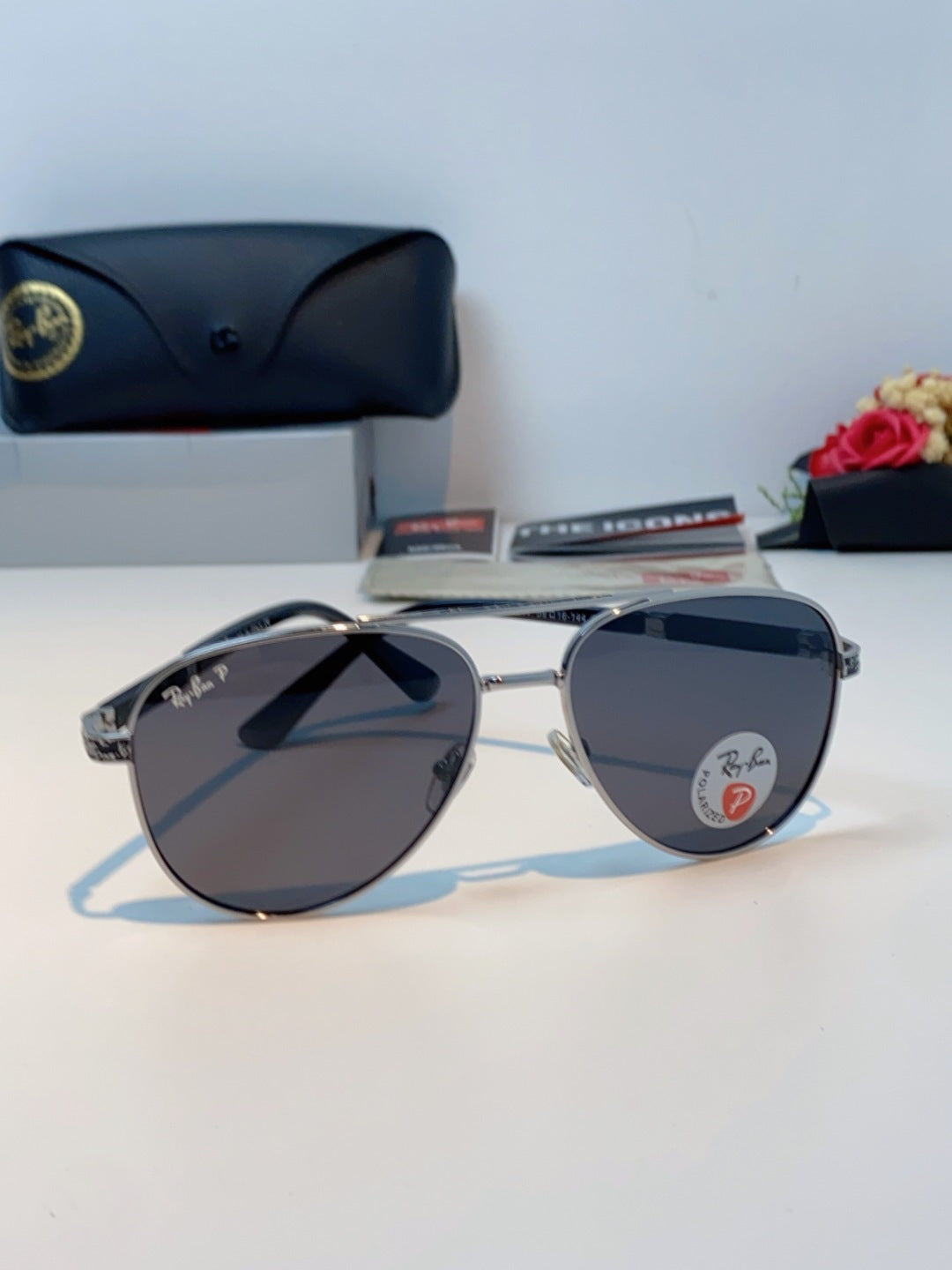 Ray-Ban RB58517 Polarized Aviator Black Lens Sunglasses for Men & Wom - 358982 - detail image 2
