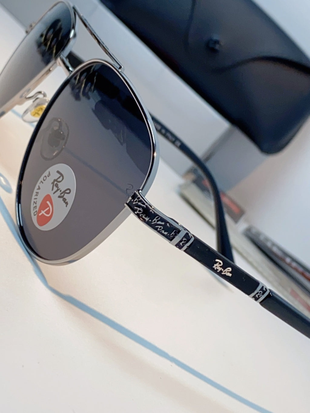 Ray-Ban RB58517 Polarized Aviator Black Lens Sunglasses for Men & Wom - 358982 - detail image 7