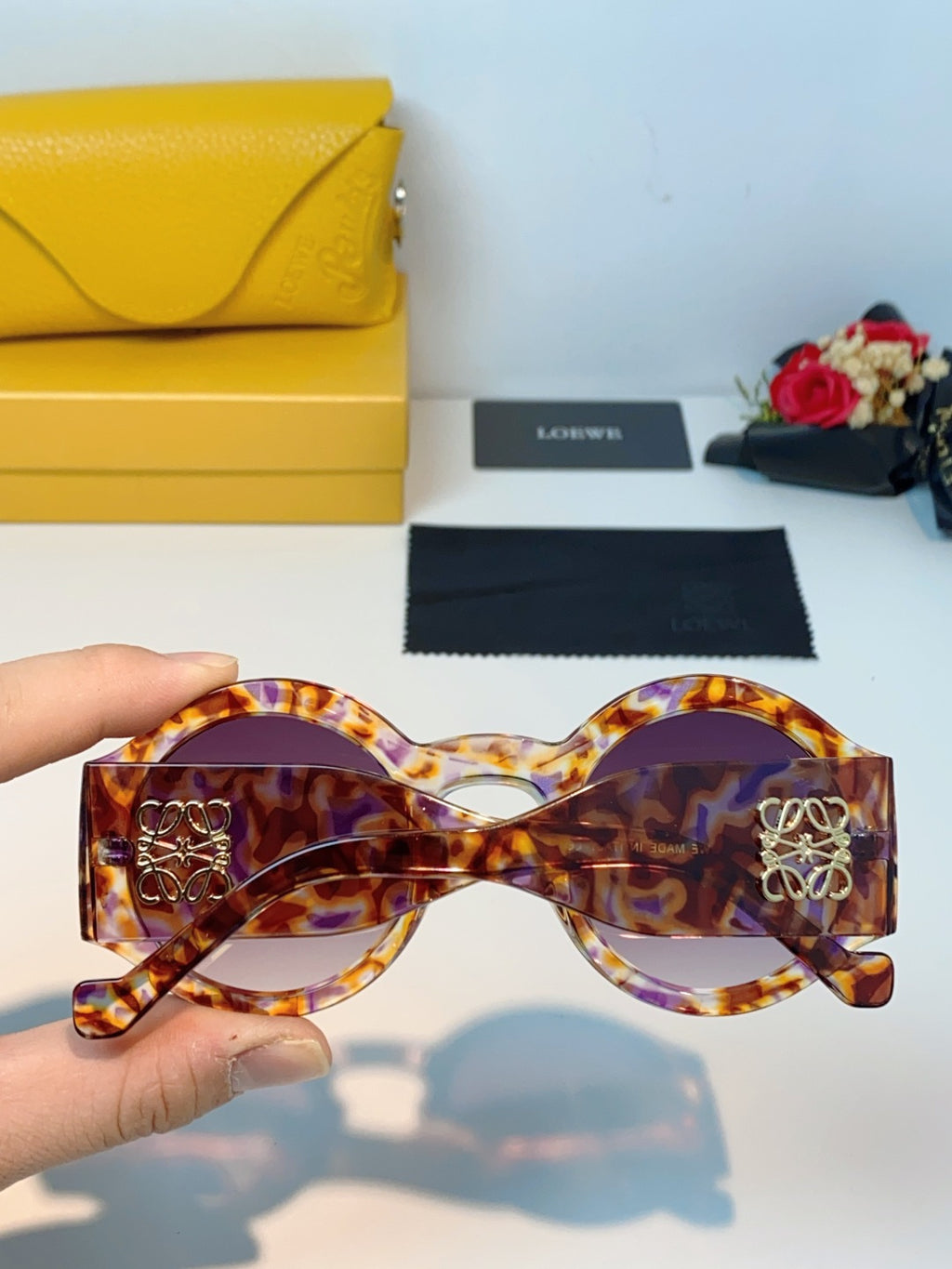 Loewe Round Brown Lens Sunglasses for Women - detail image 5