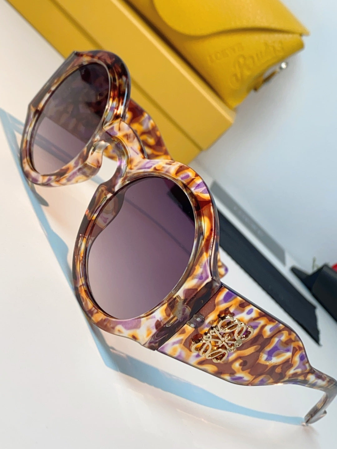 Loewe Round Brown Lens Sunglasses for Women - 935446 - detail image 7