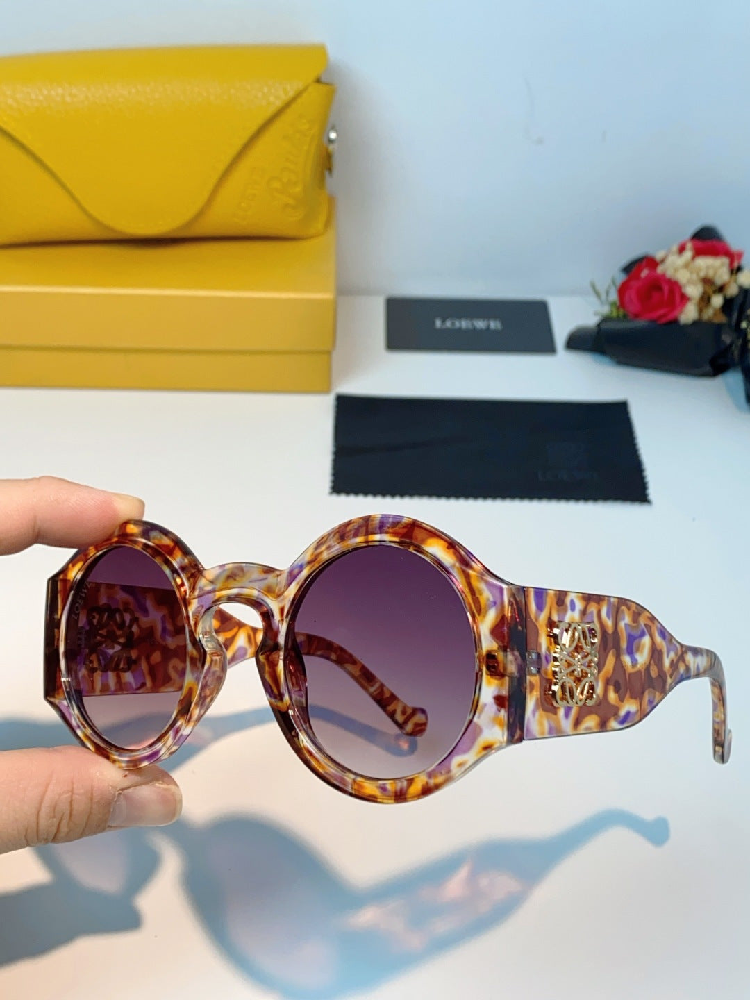 Loewe Round Brown Lens Sunglasses for Women - 935446 - detail image 6