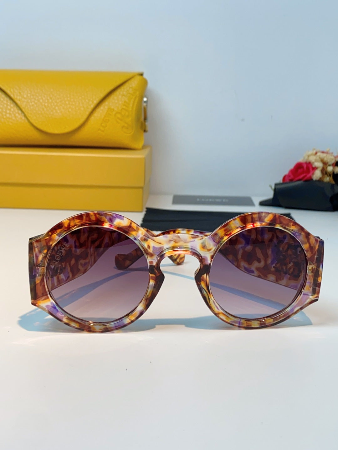 Loewe Round Brown Lens Sunglasses for Women - 935446 - detail image 2