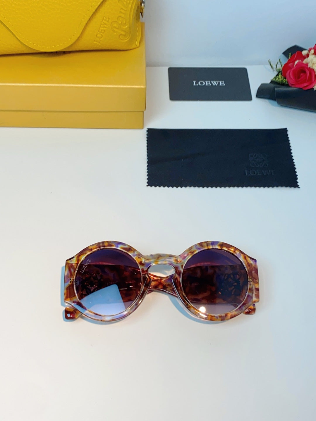 Loewe Round Brown Lens Sunglasses for Women - 935446 - detail image 9