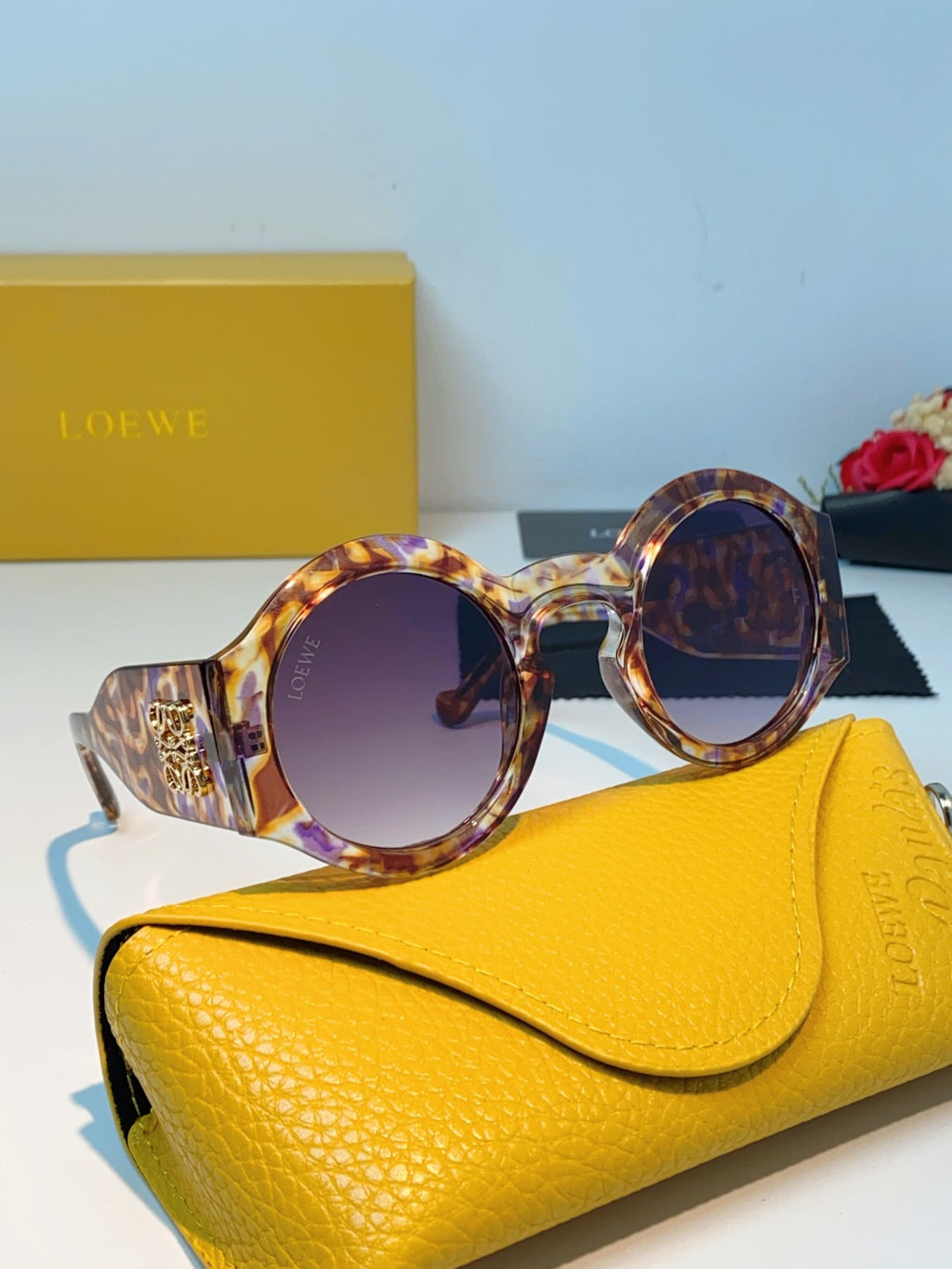 Loewe Round Brown Lens Sunglasses for Women - 935446 - detail image 10