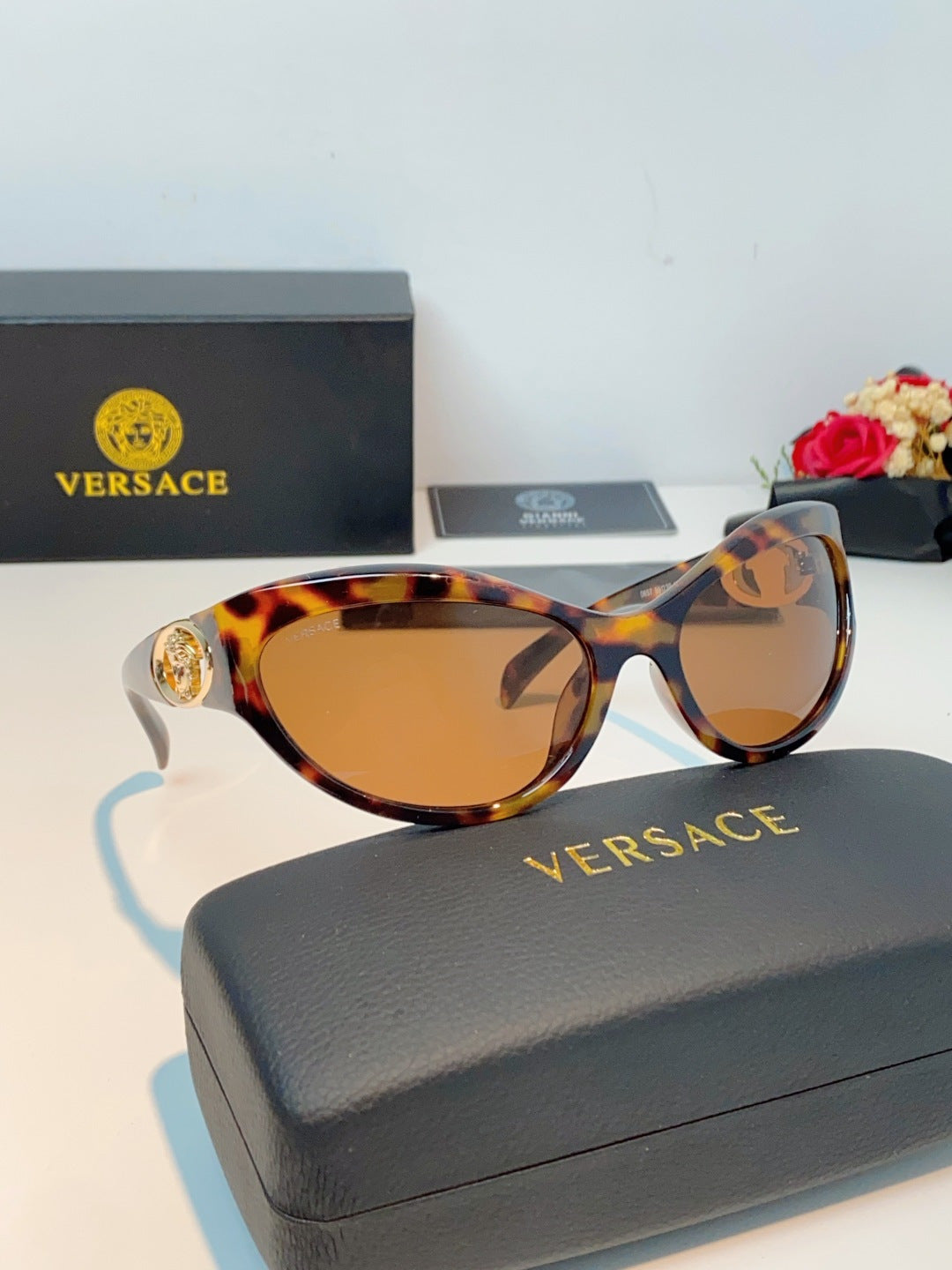 Versace Cat-Eye Brown Lens Sunglasses for Women - 935356 - detail image 10