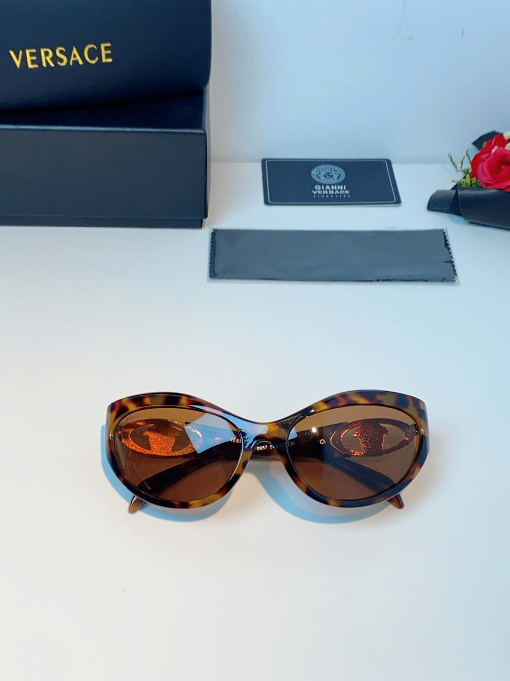 Versace Cat-Eye Brown Lens Sunglasses for Women - 935356 - detail image 9