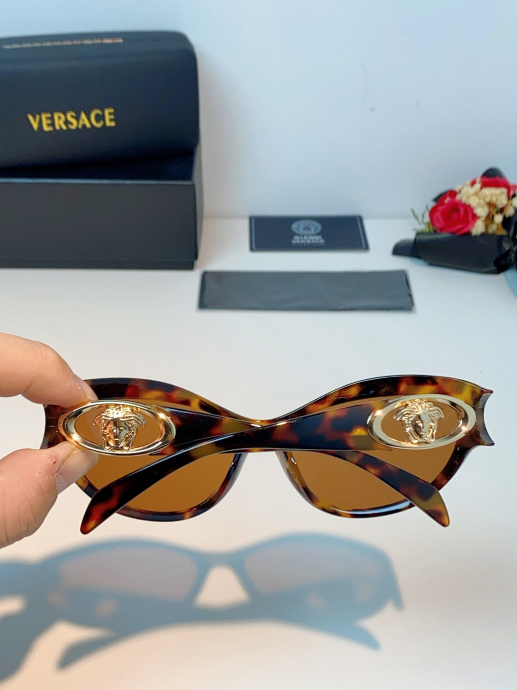 Versace Cat-Eye Brown Lens Sunglasses for Women - 935356 - detail image 5