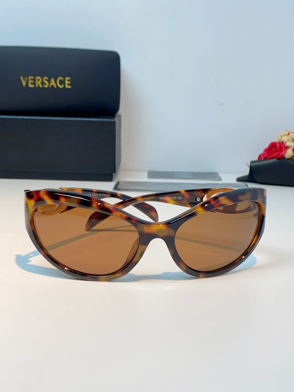 Versace Cat-Eye Brown Lens Sunglasses for Women - 935356 - detail image 2