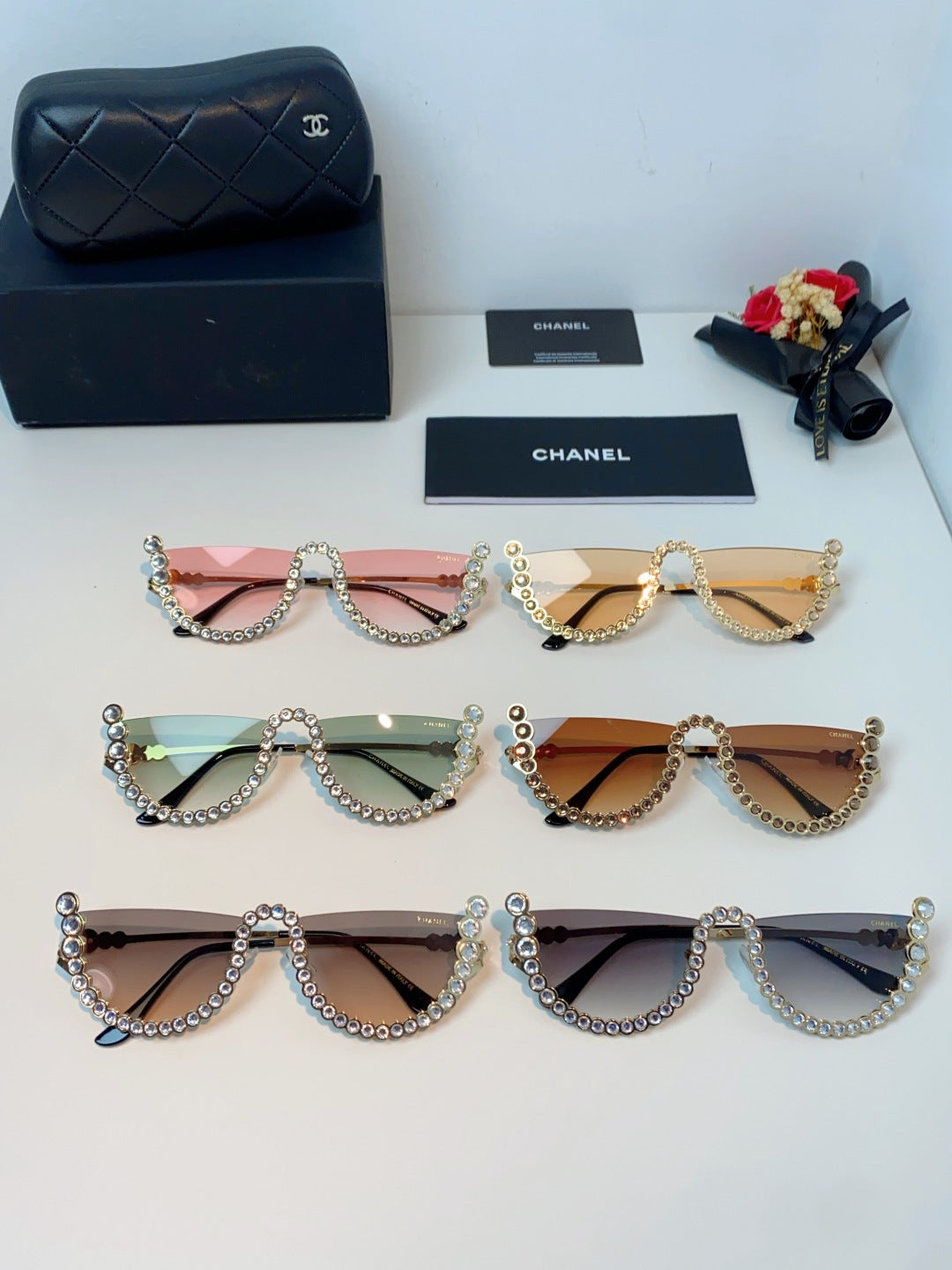 Chanel Metal Browline Brown Lens Sunglasses for Women - detail image 12