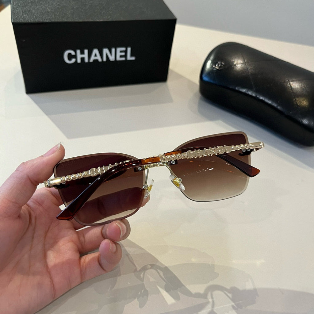 Chanel Oversized Brown Lens Sunglasses for Men & Women - 415217 - detail image 8
