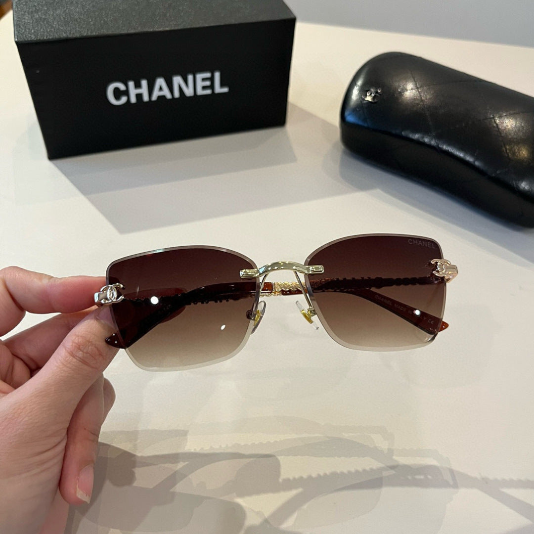 Chanel Oversized Brown Lens Sunglasses for Men & Women - 358027 - detail image 5
